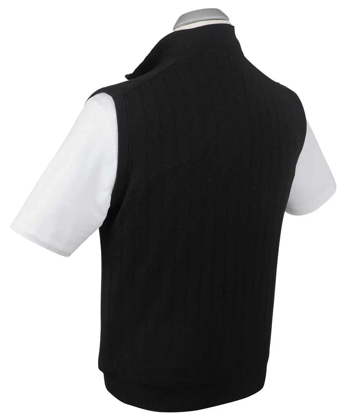 Signature Merino Lined Quarter-Zip Mock Neck Wind Vest