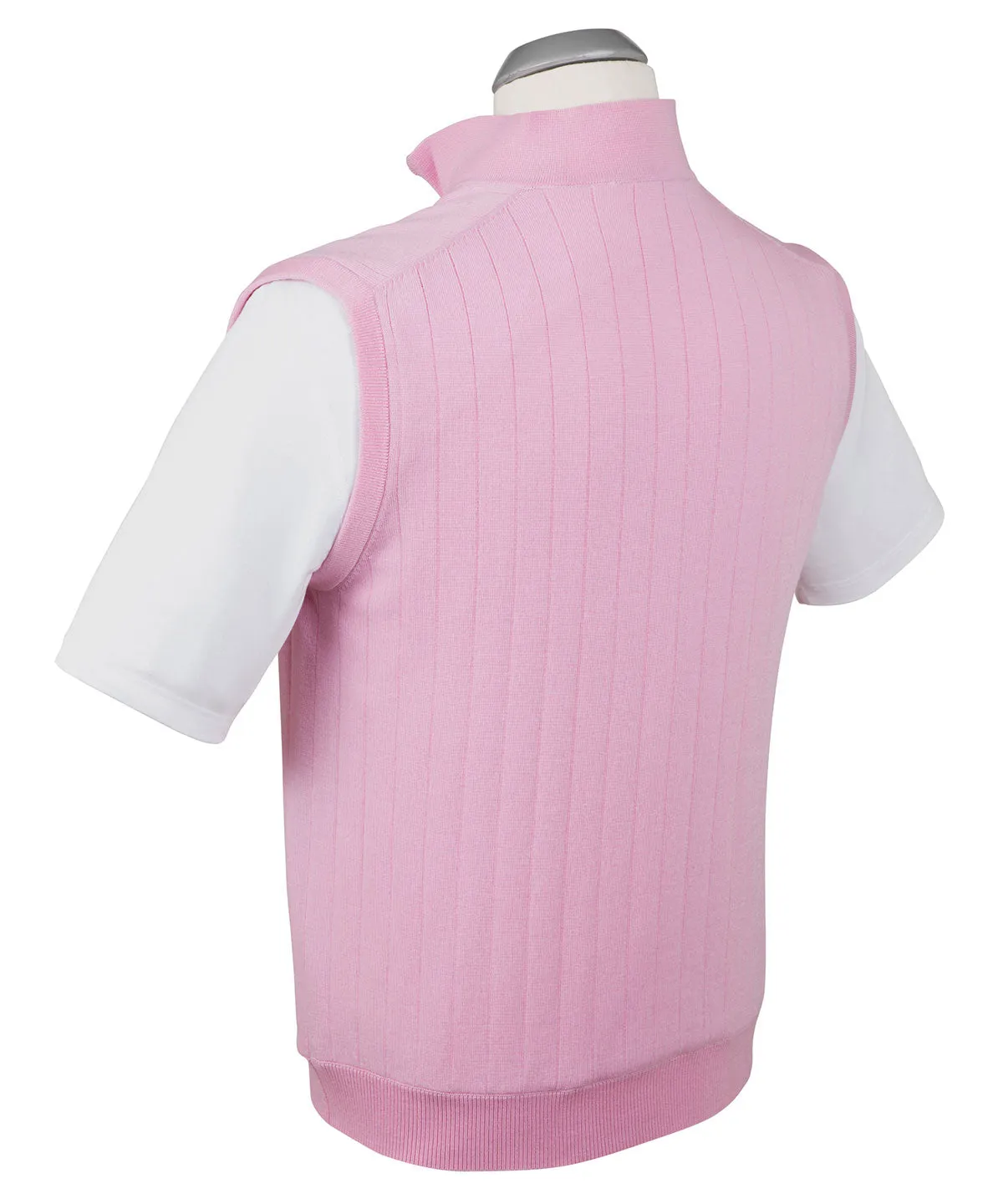 Signature Merino Lined Quarter-Zip Mock Neck Wind Vest