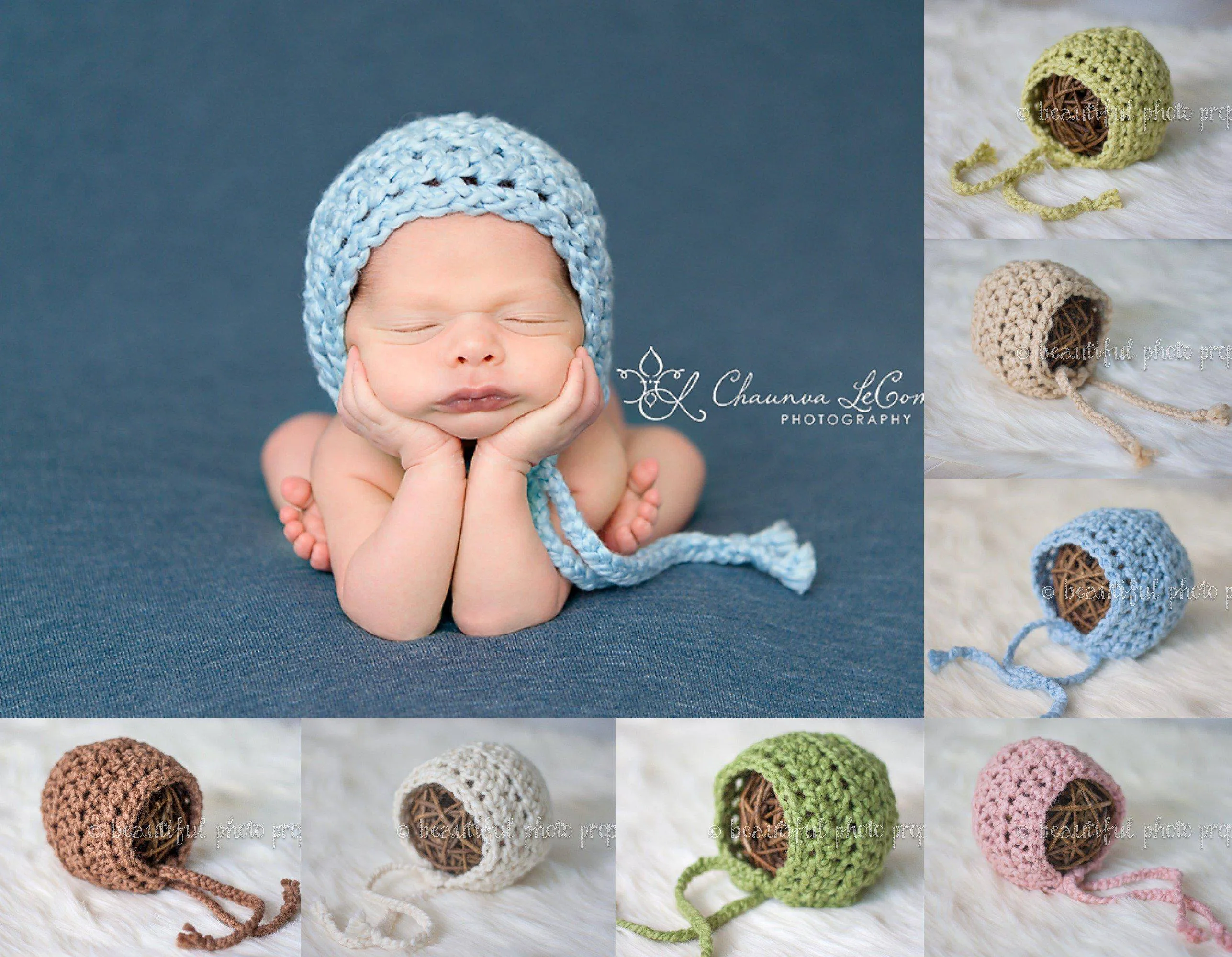 Simply Cotton Baby Bonnet in Pistachio