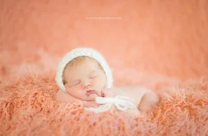 Simply Mohair Baby Bonnet Hat White