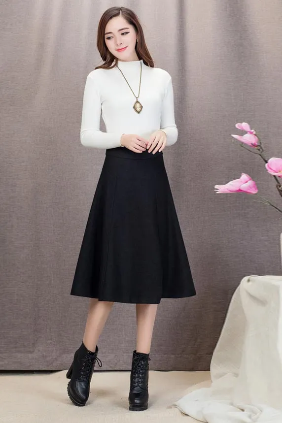 Solid color fashion long skirt S079