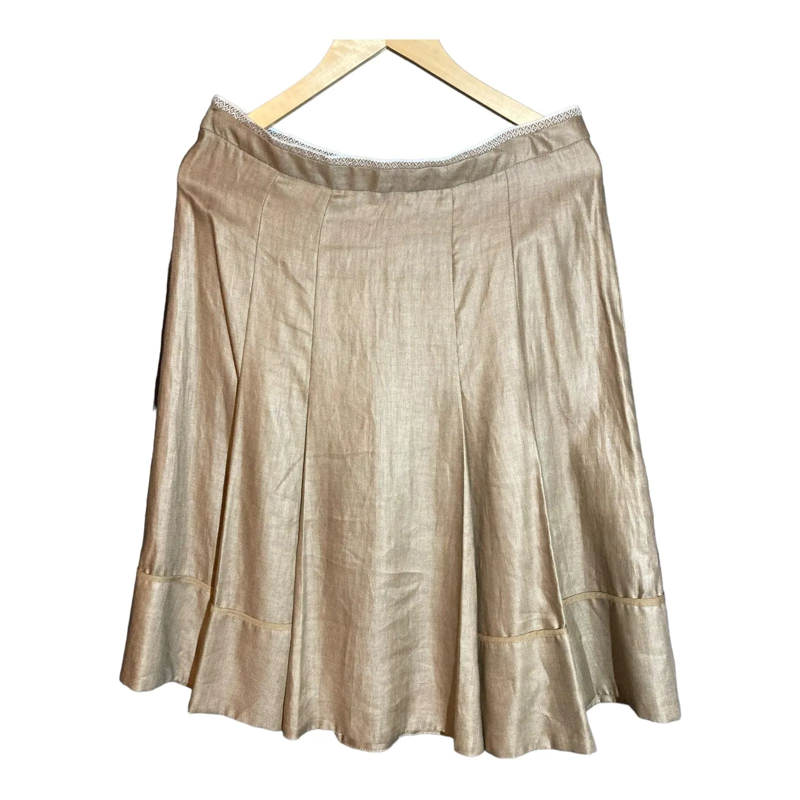 Sportmax Linen Taupe Skirt UK Size 12