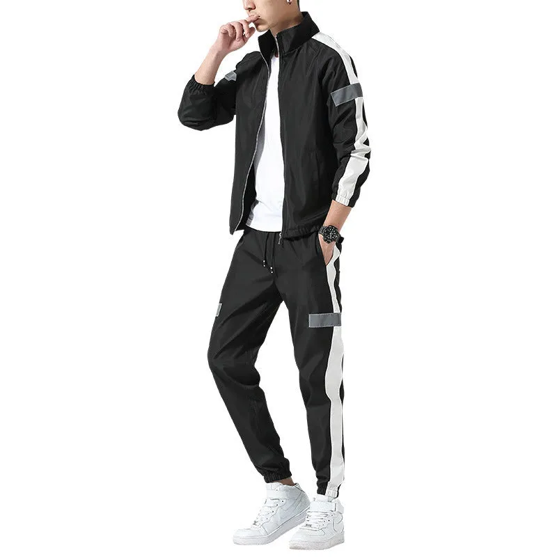 Spring Sports Suit Men's Casual Wear New Korean Trend Baseball Collar Men's Spring Two Piece Suit