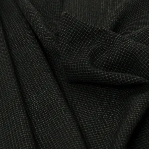 Squared Black Wool Crepe 76