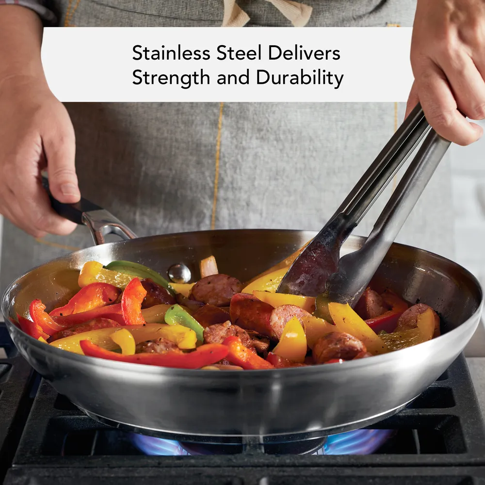 Stainless Steel 12-Inch Frying Pan