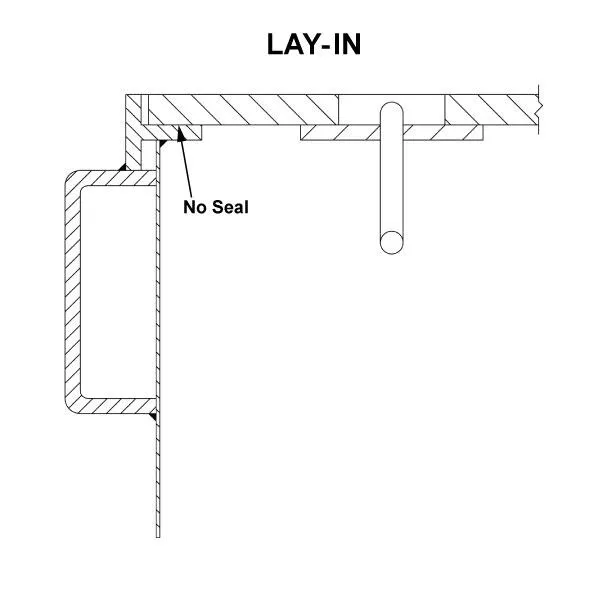 Steel Manhole Cover, Round 42" x 13", 3/8" Lay-In Lid, Skirt