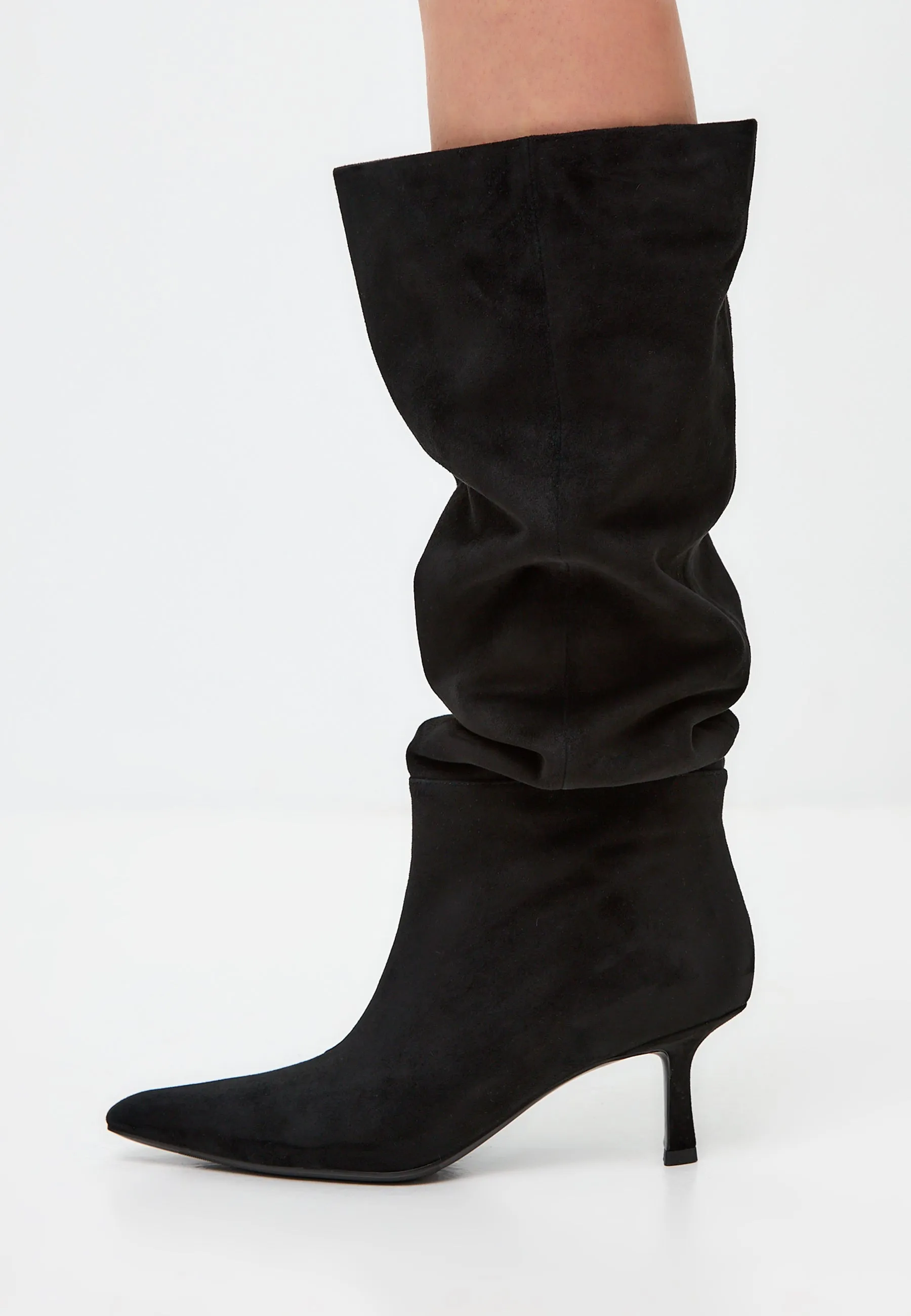 Suede Slouchy Boots Stella - Black