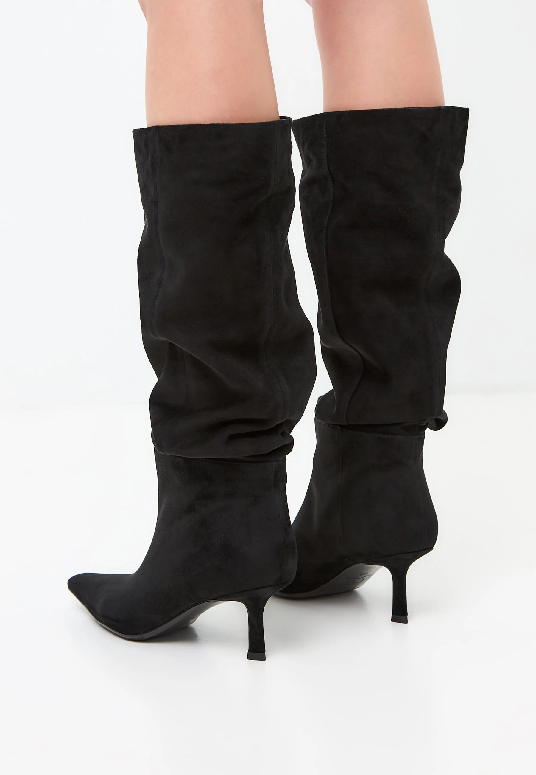 Suede Slouchy Boots Stella - Black