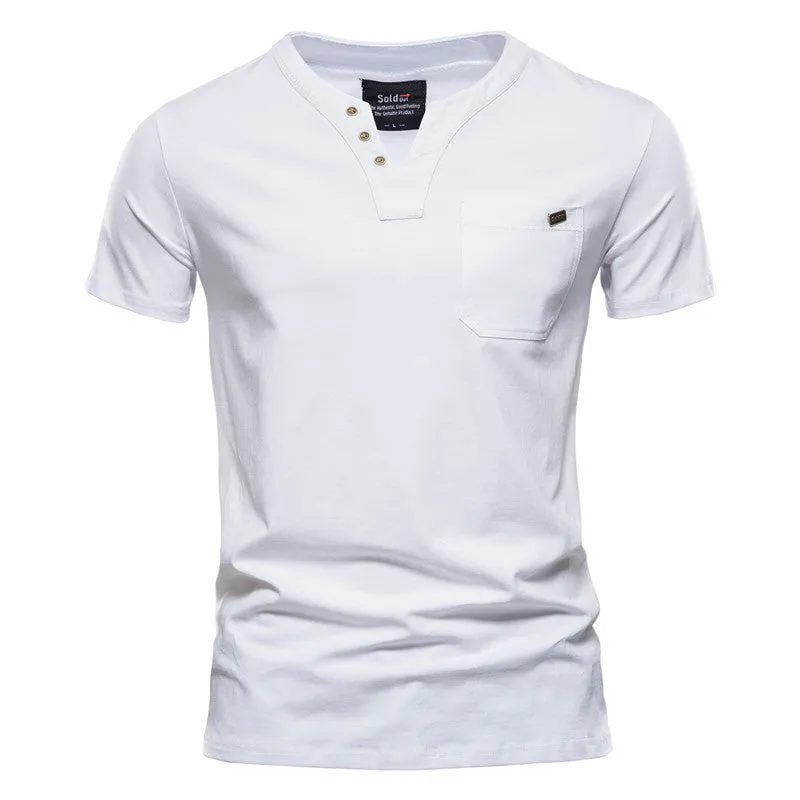 T-shirt ouvert Coton Poche