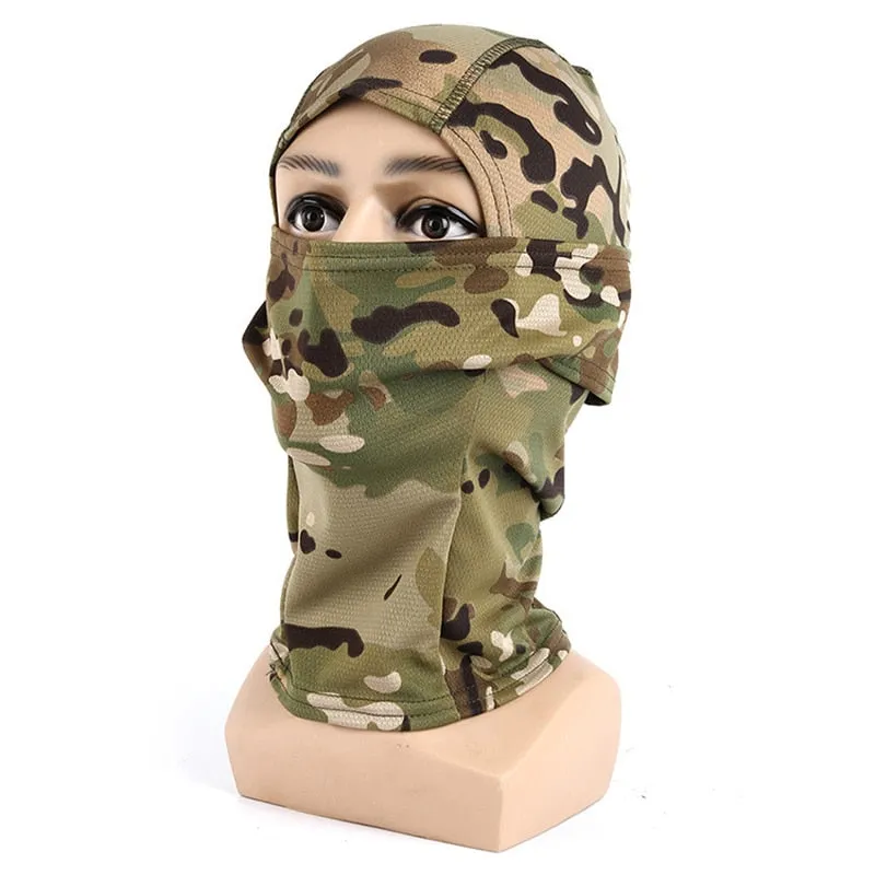 Tactical Camouflage Balaclava Full Face Mask Wargame CP Military Hat Hunting Bicycle Cycling Army Multicam Bandana Neck Gaiter