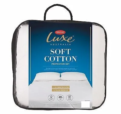 Tontine Luxe Soft Cotton Quilted Mattress & Pillow Protector Set