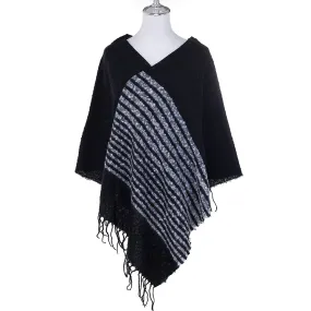 Trish Poncho Black White