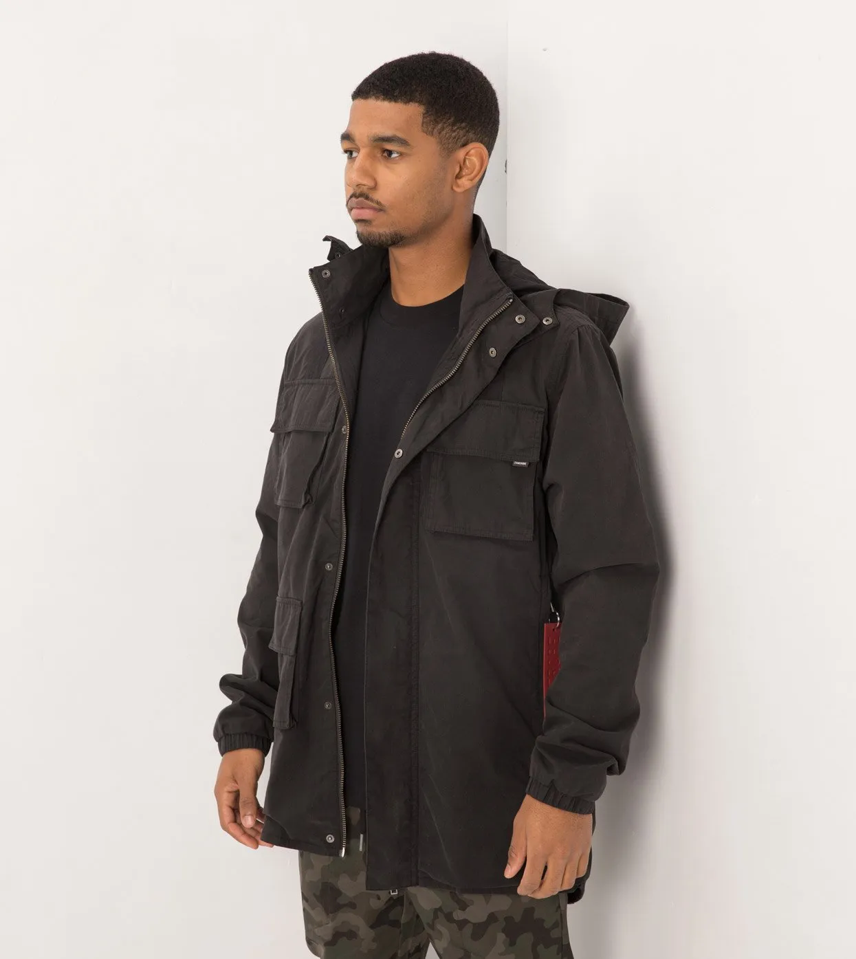 Utility Jacket Washed Black