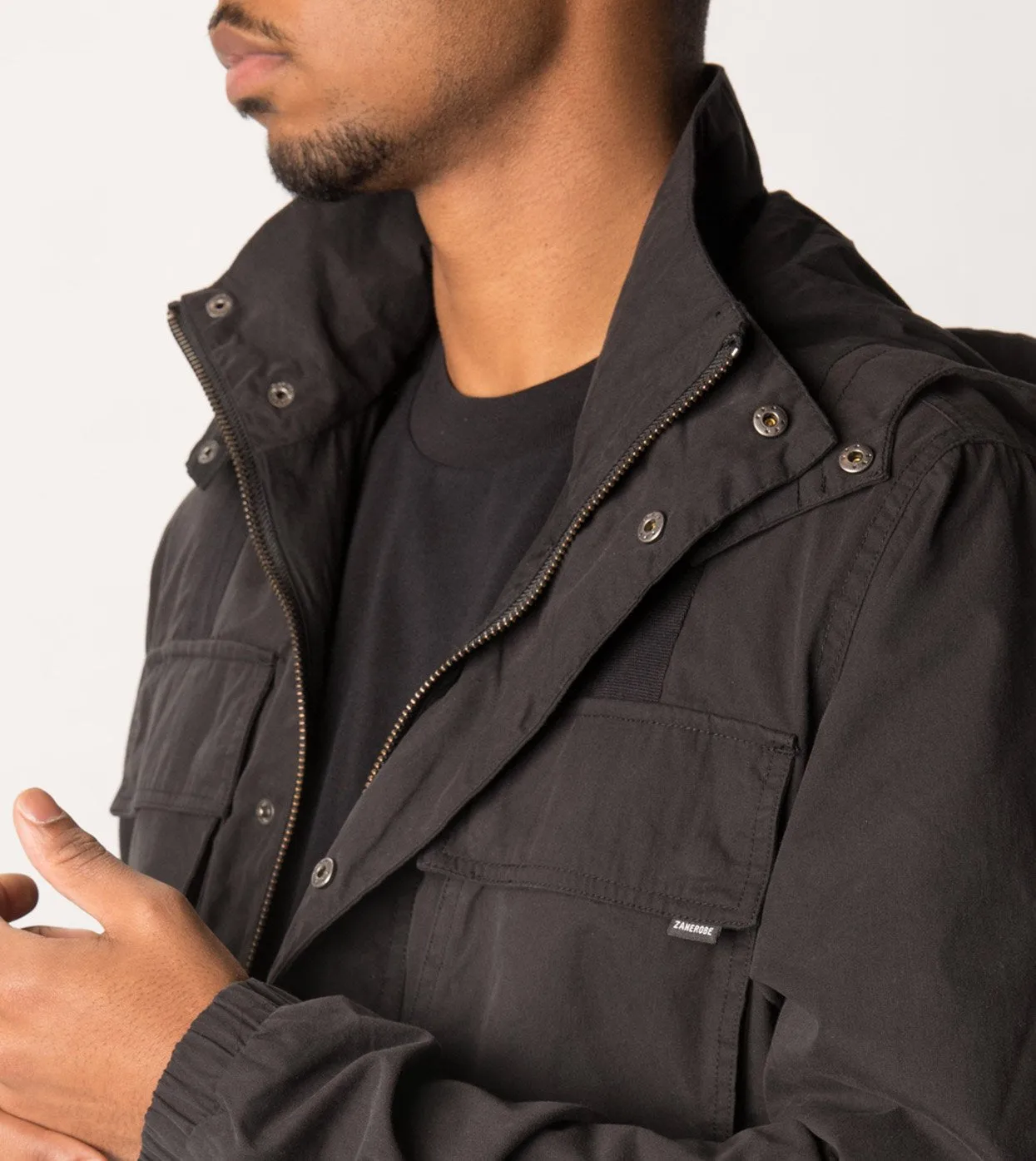 Utility Jacket Washed Black