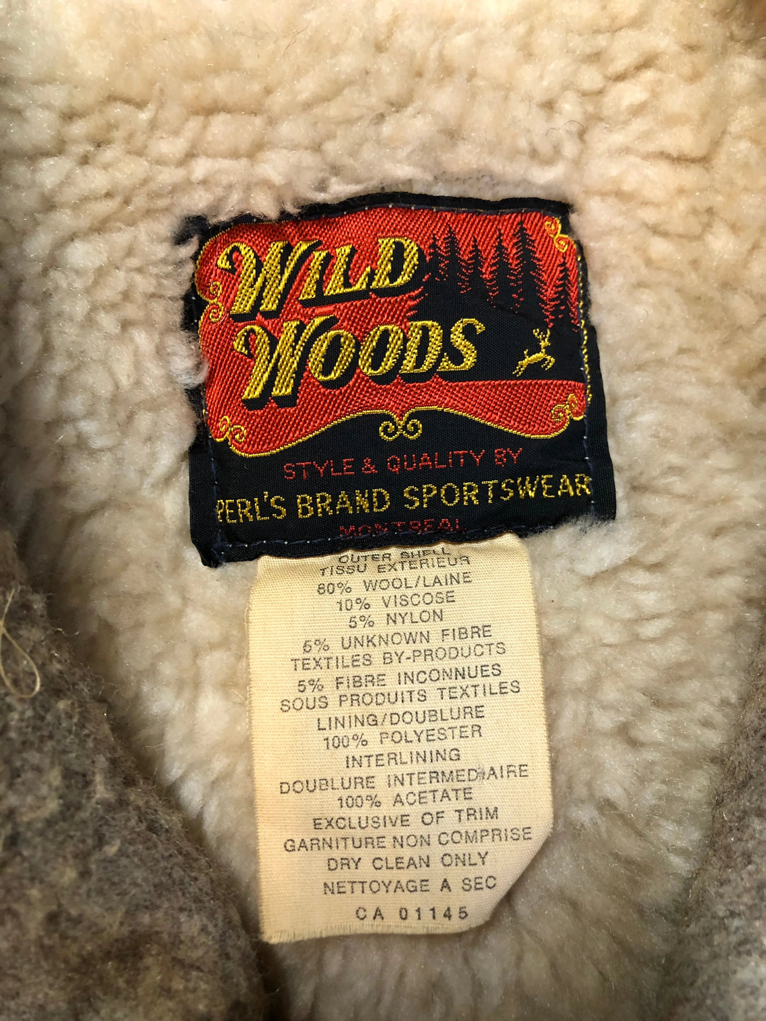 Vintage Wild Woods Grey Duffle Coat, Made in Canada