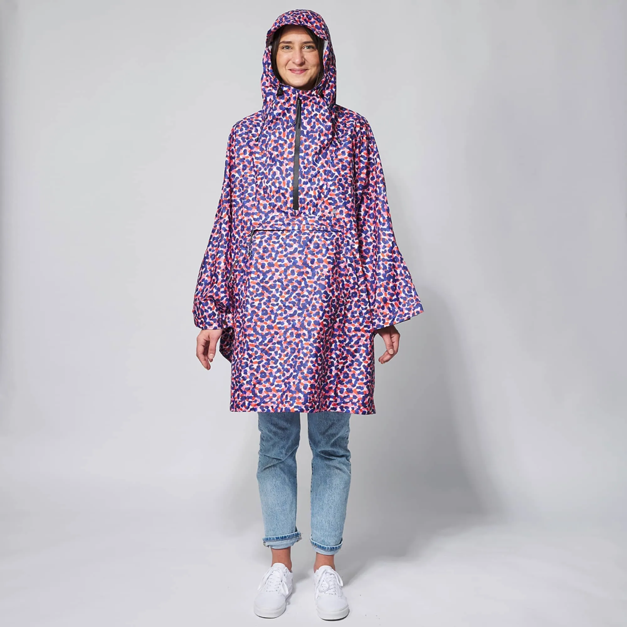 VOITED Rain Poncho - Water-Resistant & Packable - Confetti