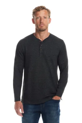 Weatherproof Vintage Speckled Henley Shirt for Men in Meteorite | F2421441GK-METEORITE