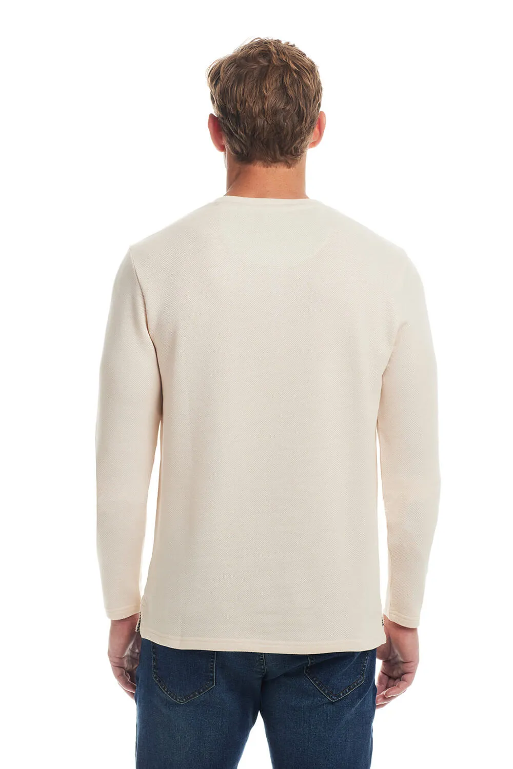 Weatherproof Vintage Speckled Henley Shirt for Men in Whitecap | F2421441GK-WHITECAP