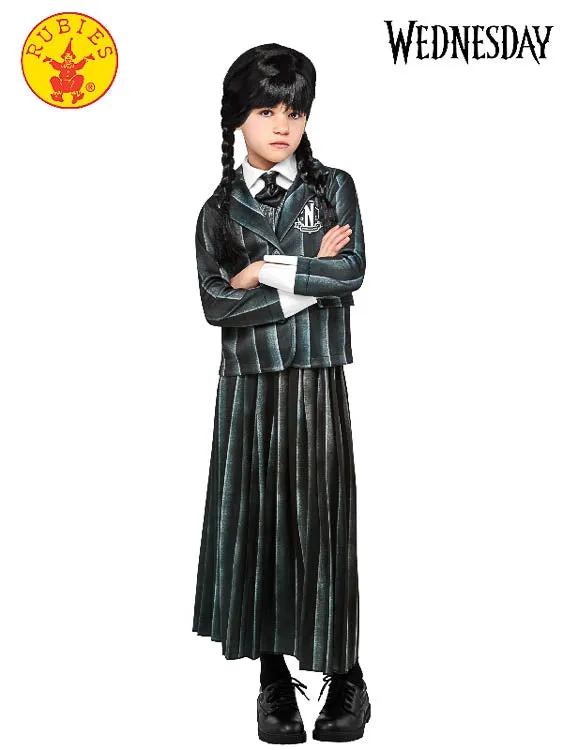 WEDNESDAY NEVERMORE ACADEMY BLACK COSTUME, CHILD