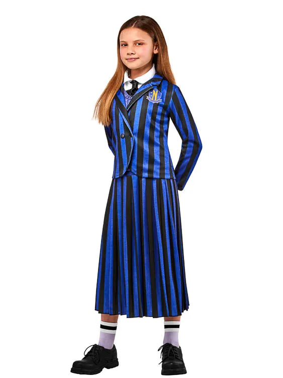 WEDNESDAY NEVERMORE BLUE DELUXE COSTUME CHILD