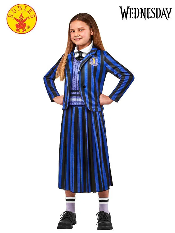 WEDNESDAY NEVERMORE BLUE DELUXE COSTUME CHILD