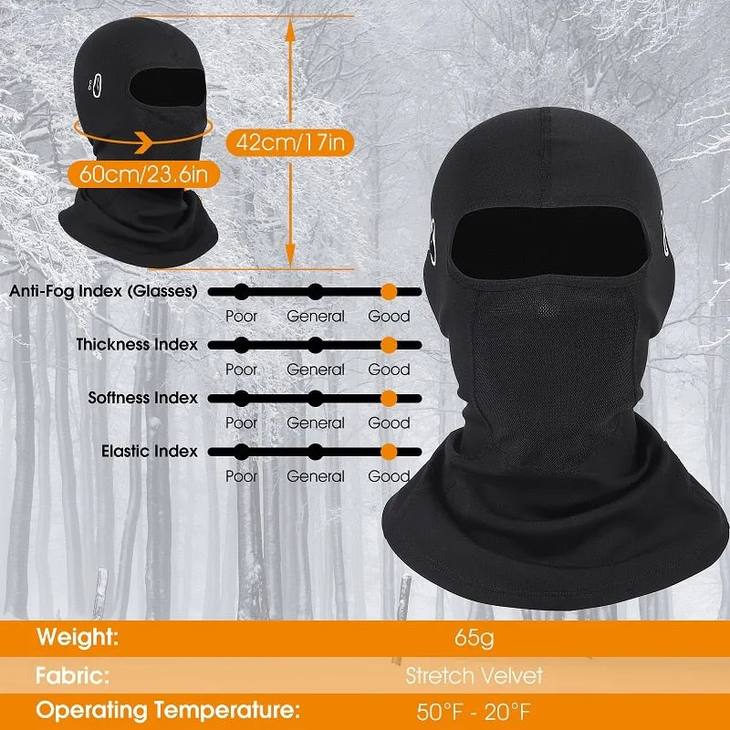 WEST BIKING Cycling Cap Winter Warm Running Scarf Balaclava Velvet Bike Full Face Cover Headwear Climbing Fishing Skating Hat