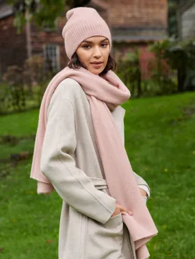 White   Warren - Cashmere Travel Wrap in Blush Heather