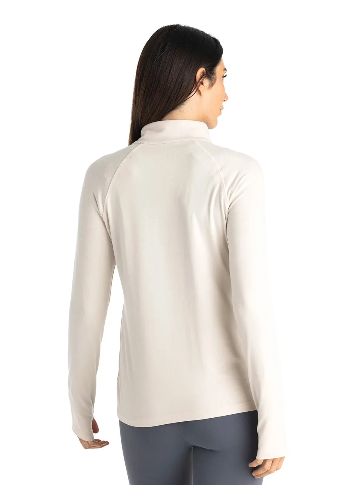 Women's Bamboo Flex Quarter Zip - Stone