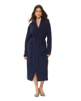 Women's Pure Cashmere Knit Robe Blue