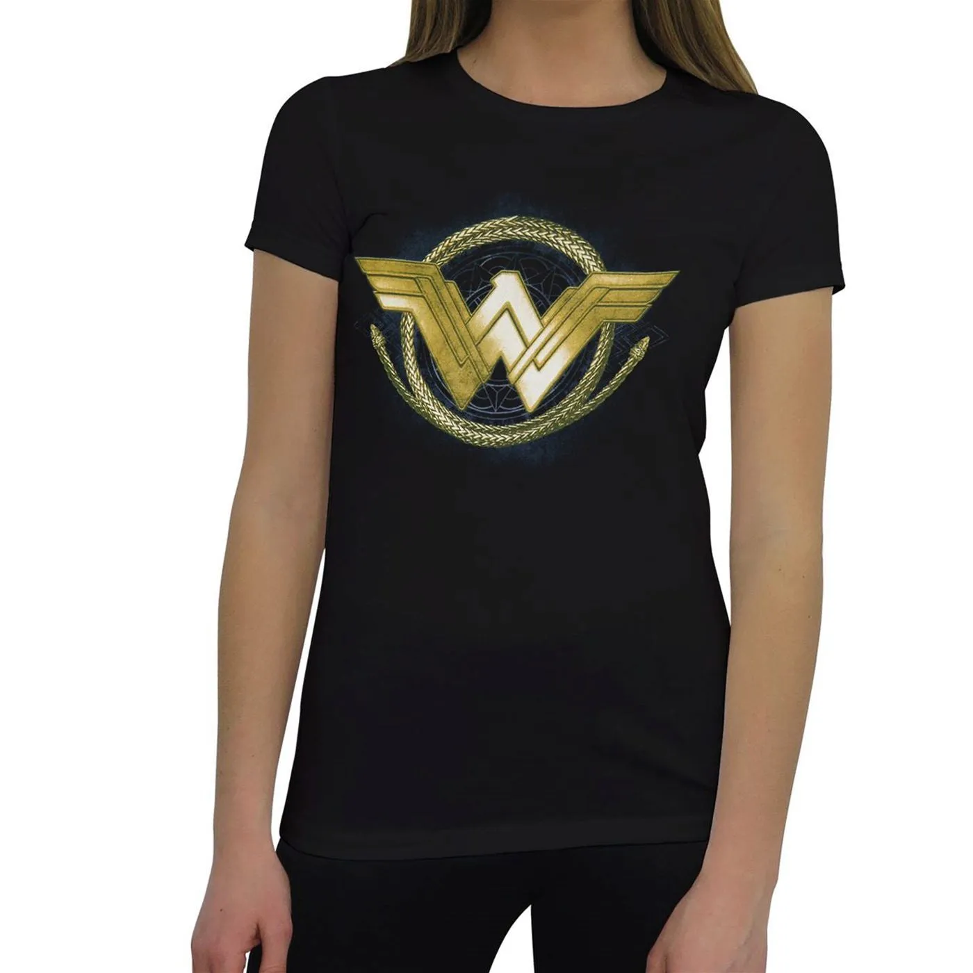 Wonder Woman Movie Golden Lasso Logo Women's T-Shirt