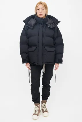 x HYKE FW 2019 Black Hooded Puffer Jacket